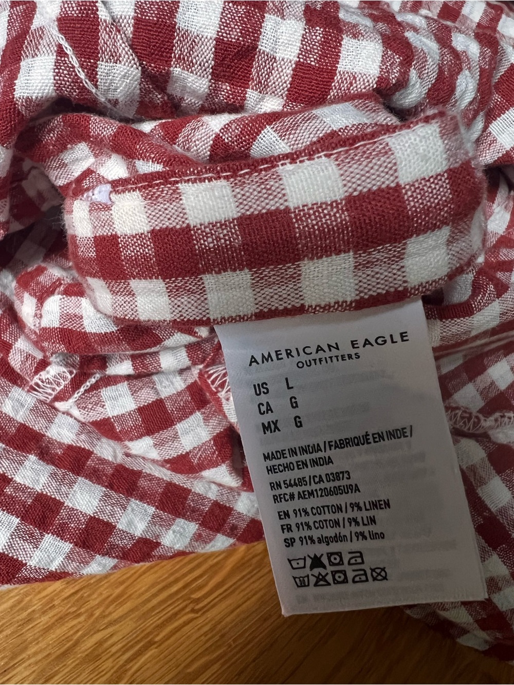 American Eagle Outfitters Red Gingham maxi Skirt - Picture 7 of 8